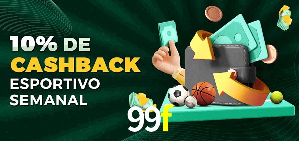 10% de bônus de cashback na 99f